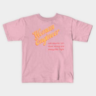 Women Engineer Kids T-Shirt